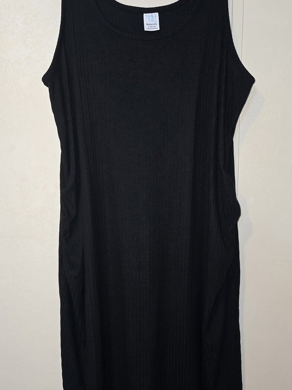 Maternity Ribbed Dress Set Black Large - Picture 3 of 9